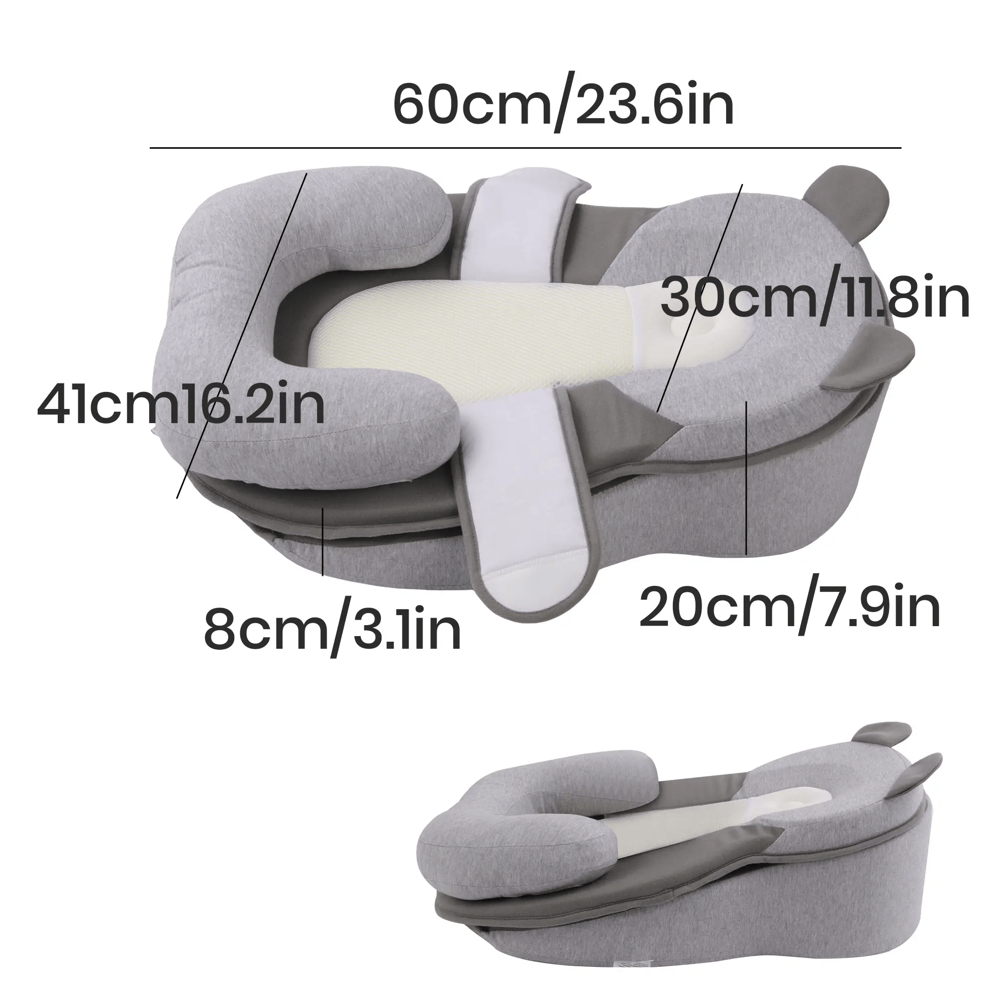 RefluxGuard - Anti-Overflow Baby Feeding Pillow - Reflux Wedge & Nursing Support