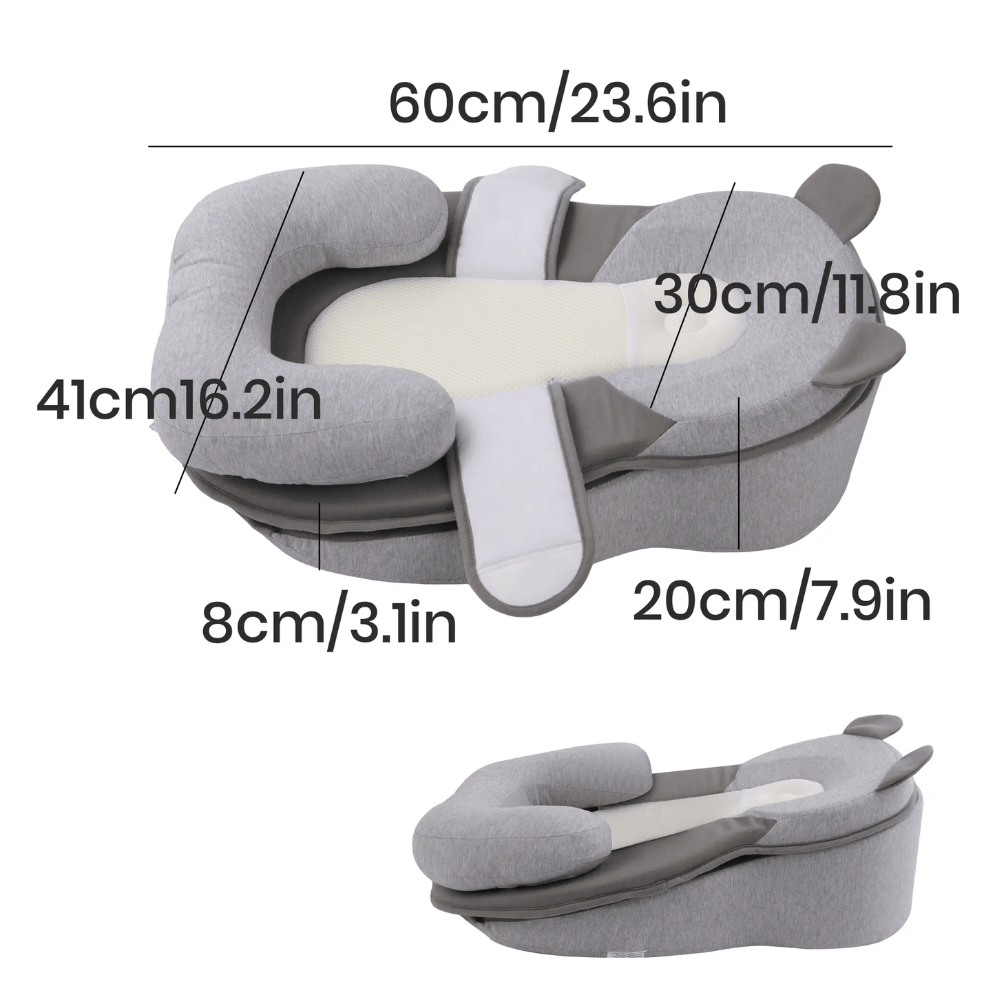 RefluxGuard - Anti-Overflow Baby Feeding Pillow - Reflux Wedge & Nursing Support